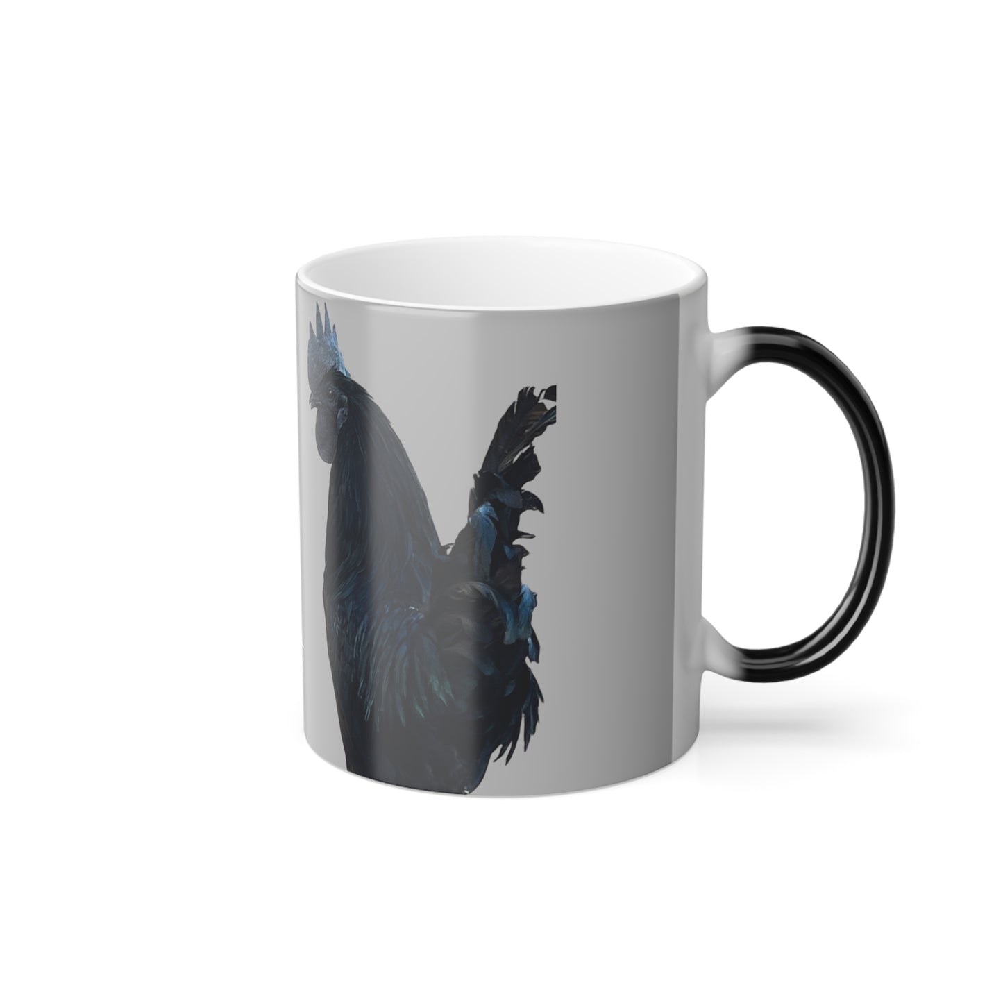 Mug Color Morphing 11oz - I Won't Die Without Coffee Mug with Scary Chicken