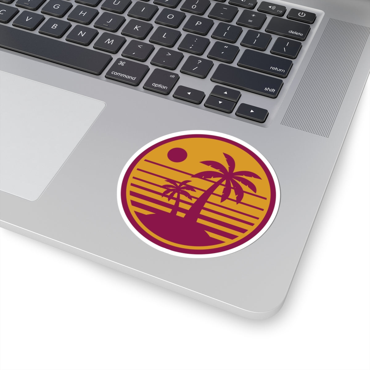 Tropical Sunset Kiss-Cut Stickers | Retro Aesthetic Stickers for Laptops, Water Bottles, Travel, Beach Lovers, Party Favors