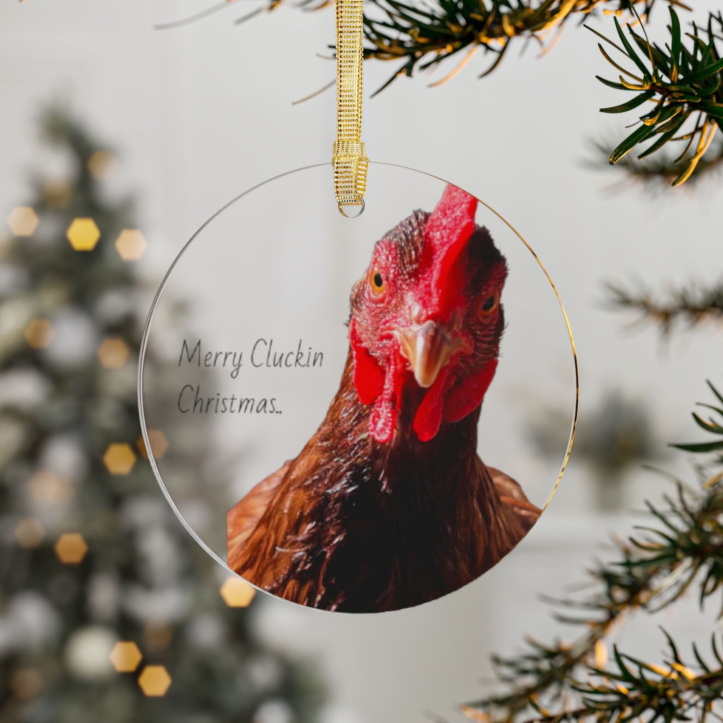 Copy of Humorous Acrylic Ornaments, Funny Holiday Decor, Christmas Tree Decoration, Gift for Animal Lovers, Unique Xmas Ornaments
